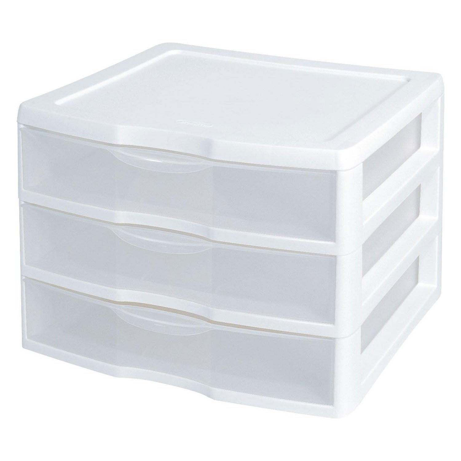 Gracious Living Desk & Countertop 4 Drawer Storage Bin w/Organizer Lid (3 Pack)