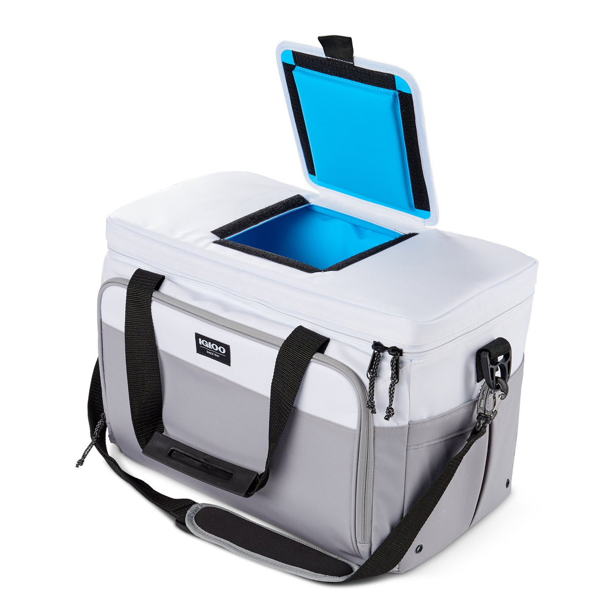 Igloo Coast Insulated 36 Can Cooler Duffel Bag, White and Gray (For Parts)