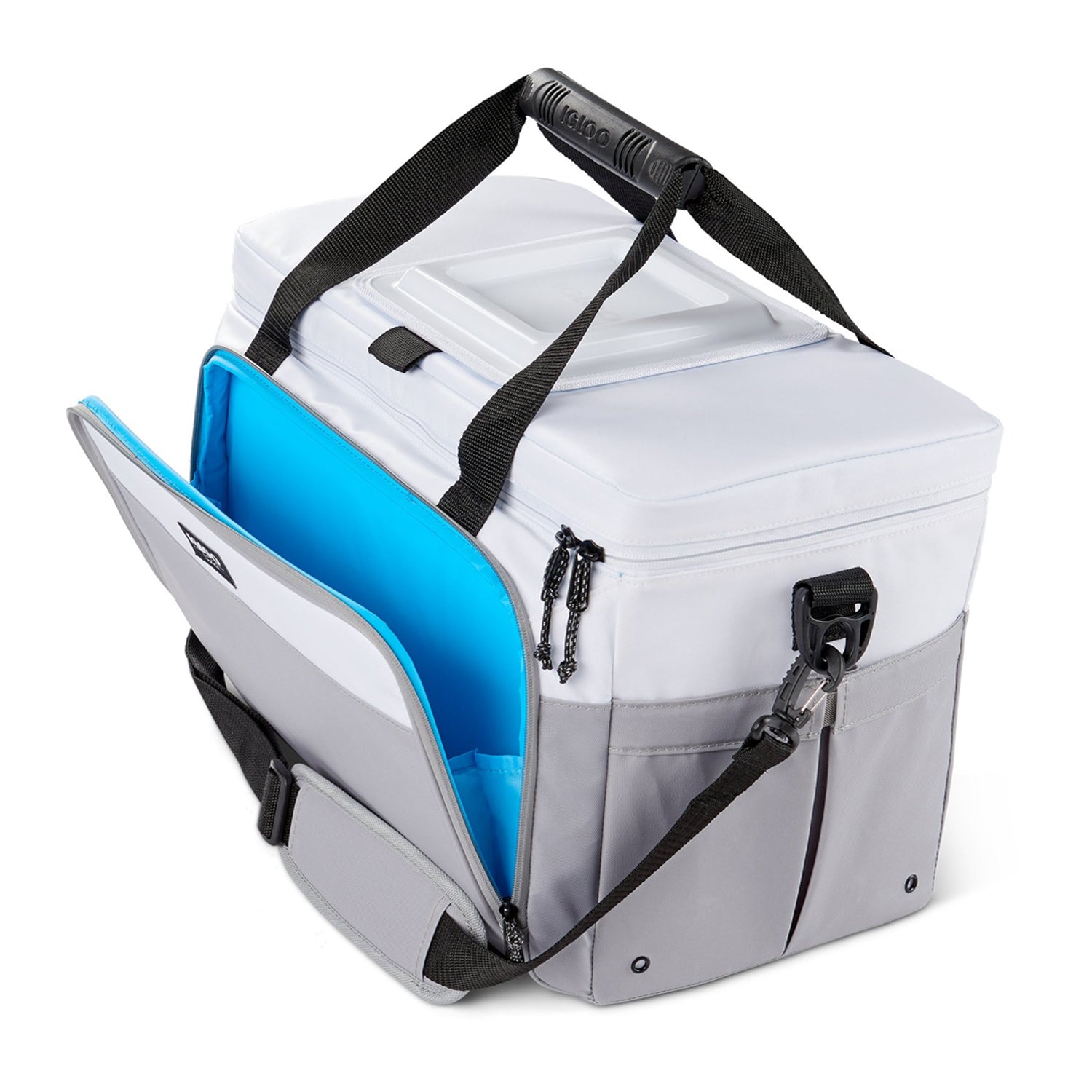 Igloo Coast Insulated 36 Can Cooler Duffel Bag, White and Gray (For Parts)