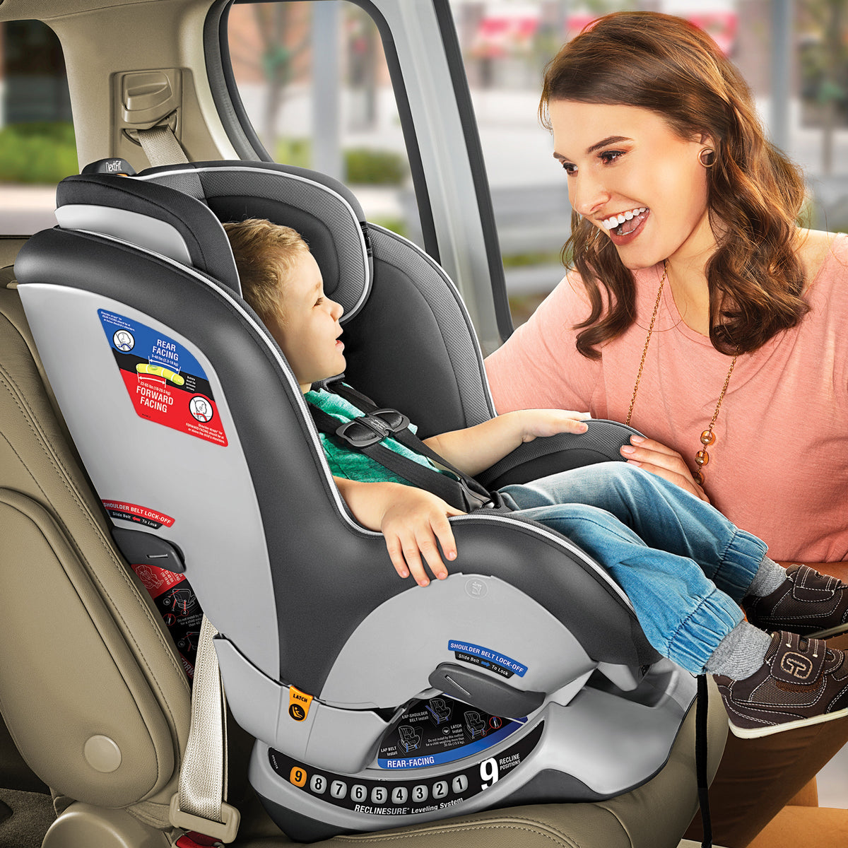 Chicco NextFit Zip Convertible Newborn Infant to Toddler Baby Car Seat, Juniper