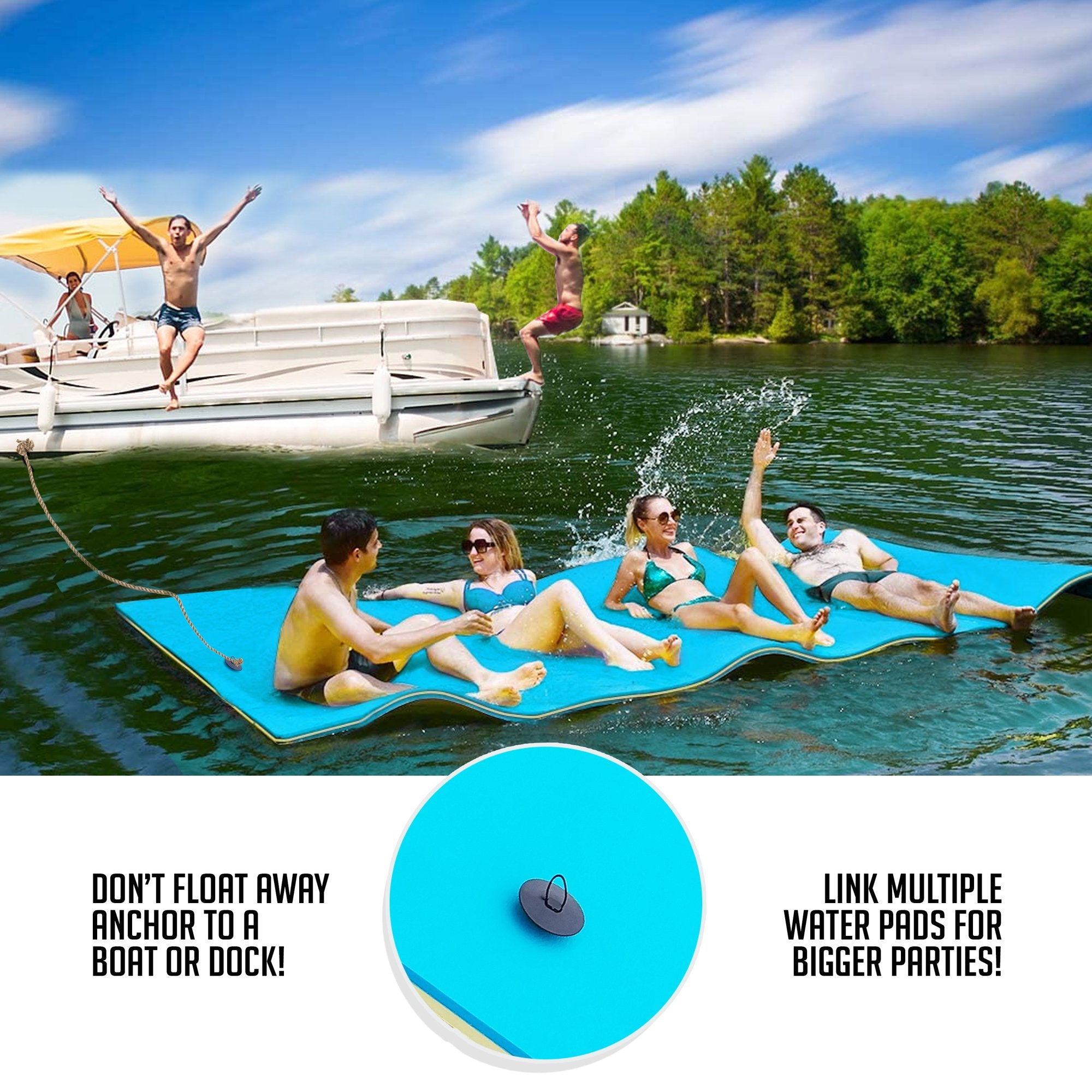 Comfy Floats 12' x 5' UV-Resistant Water Pool Lake Float, Yellow (For Parts)