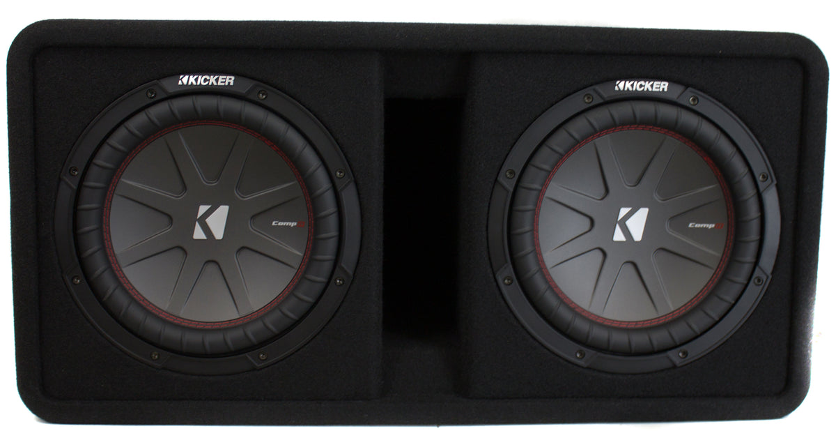 Kicker 10" 1600W 2-Ohm Vented Dual Loaded Car Enclosure Subwoofers (4 Pack)