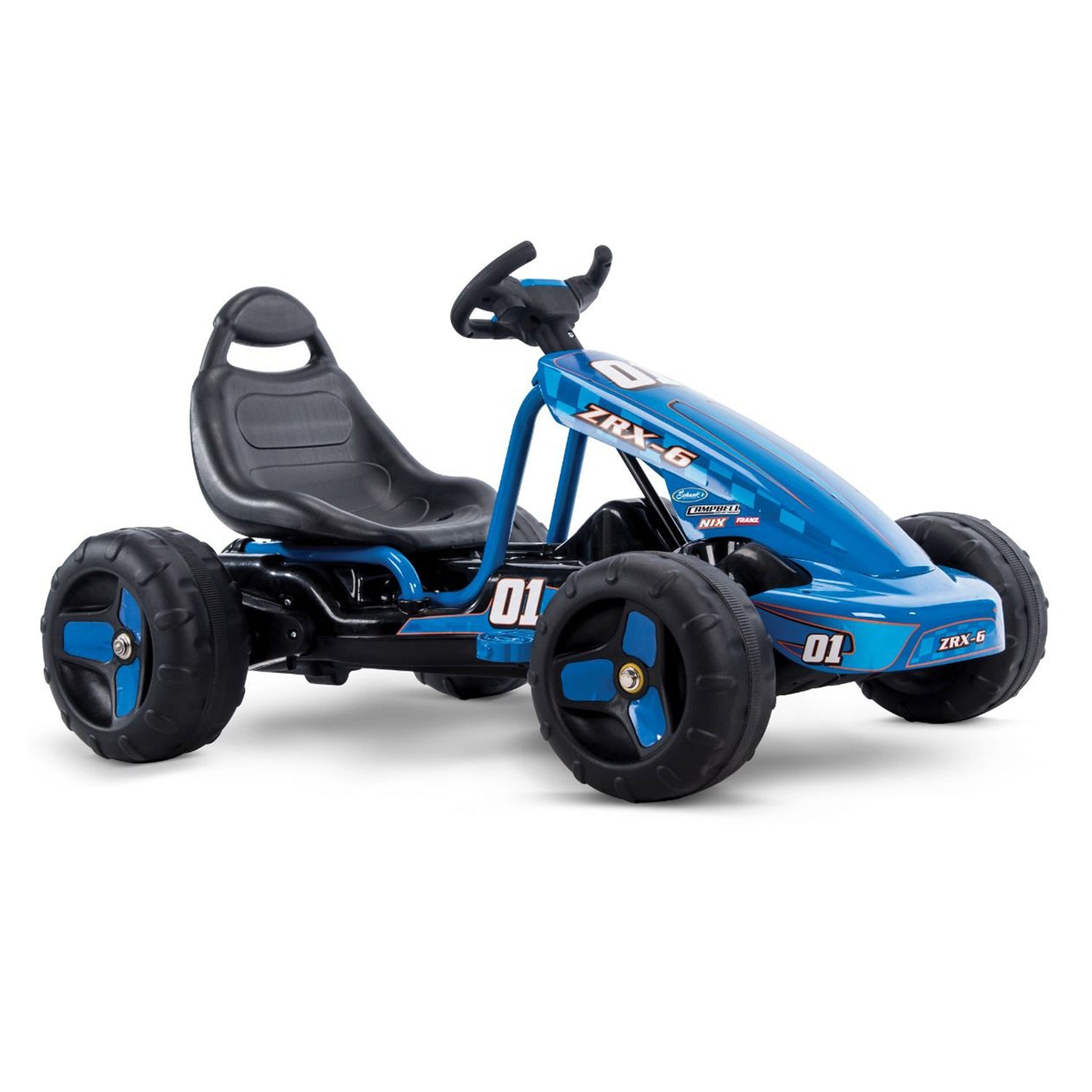Huffy Flat Kart Battery Powered 4 Wheel Ride On Racer Kids Car, Blue (Used)