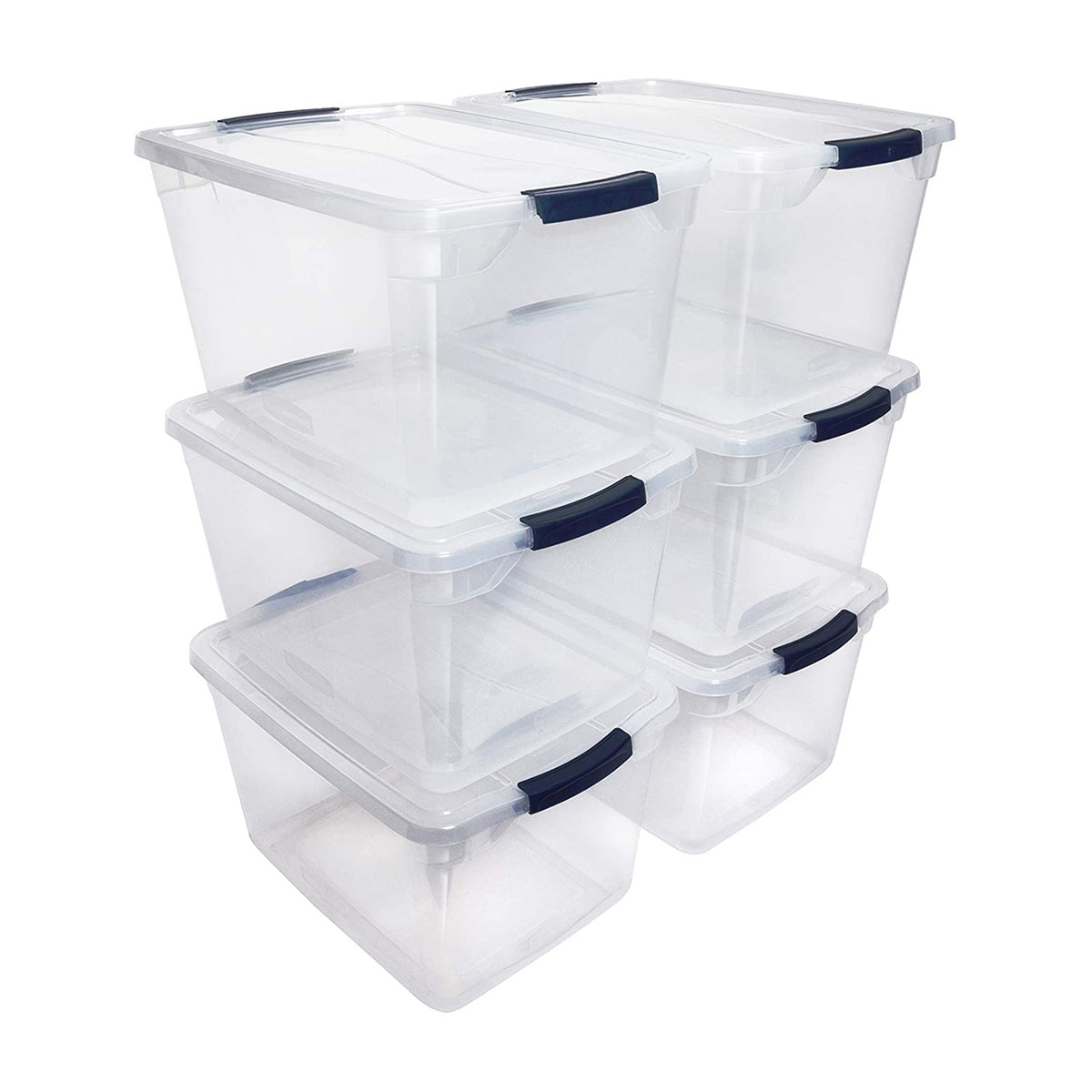 Rubbermaid Cleverstore (6) 30 Qt & (12) 6 Qt Plastic Storage Tote Container - VMInnovations