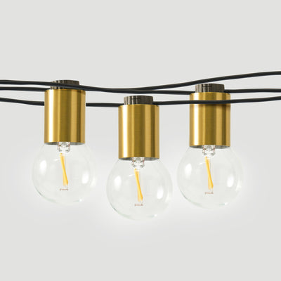Brightech Glow Globe Edison LED Waterproof Outdoor 12 Bulb String Lights, 26 Ft