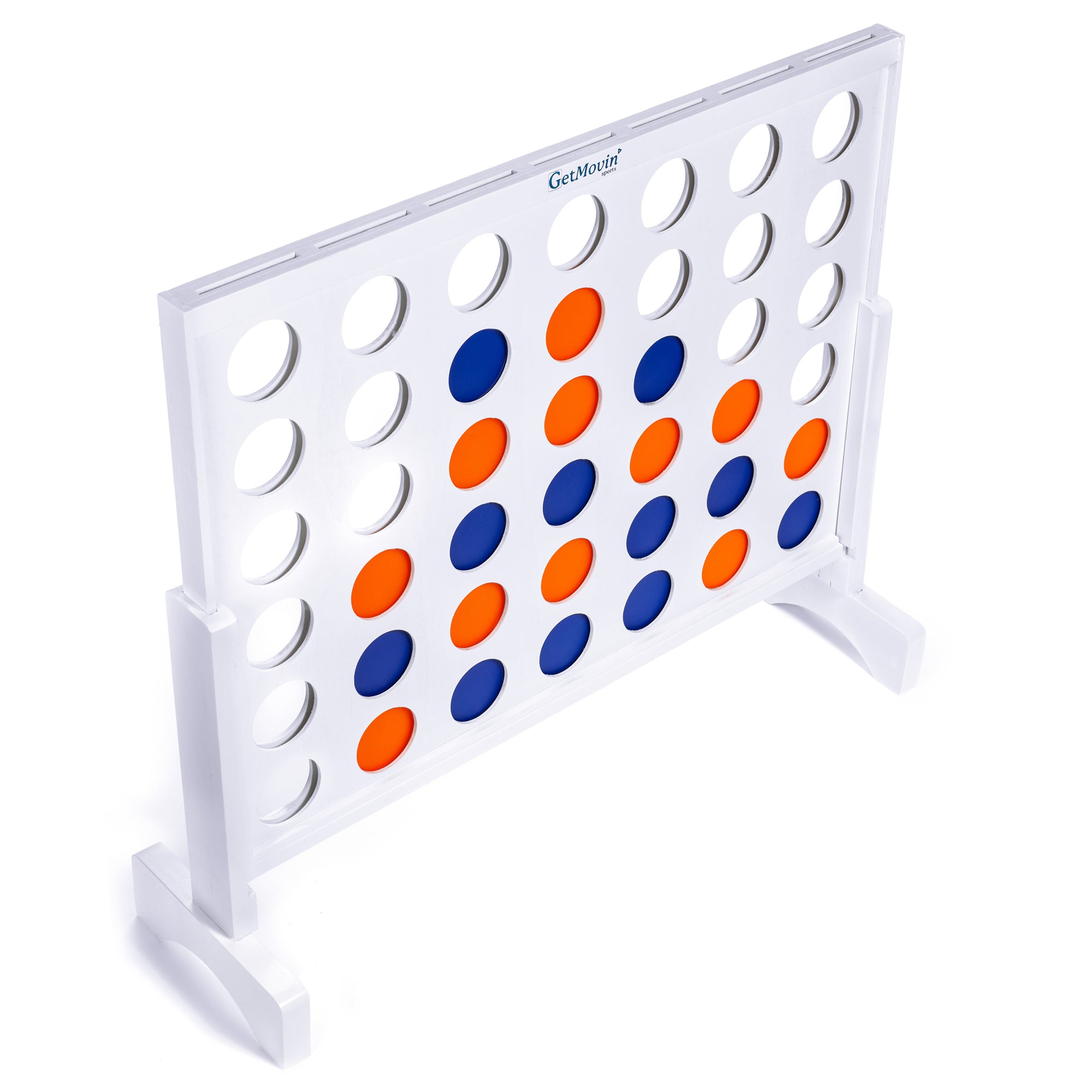 GetMovin' Sports Giant Plastic 4 In A Row Lawn Board Game Set,White (Open Box)