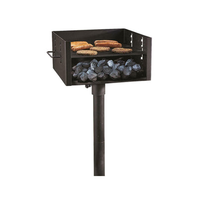Guide Gear Heavy Duty Extra Large Park Style Charcoal Grill with 4 Levels, Black