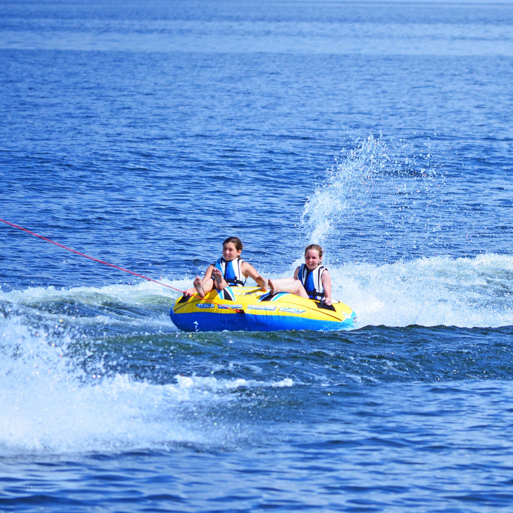 Rave Sports 02648 Fastrax Inflatable Towable for Boating, 2 Riders or 340Lbs Max - VMInnovations