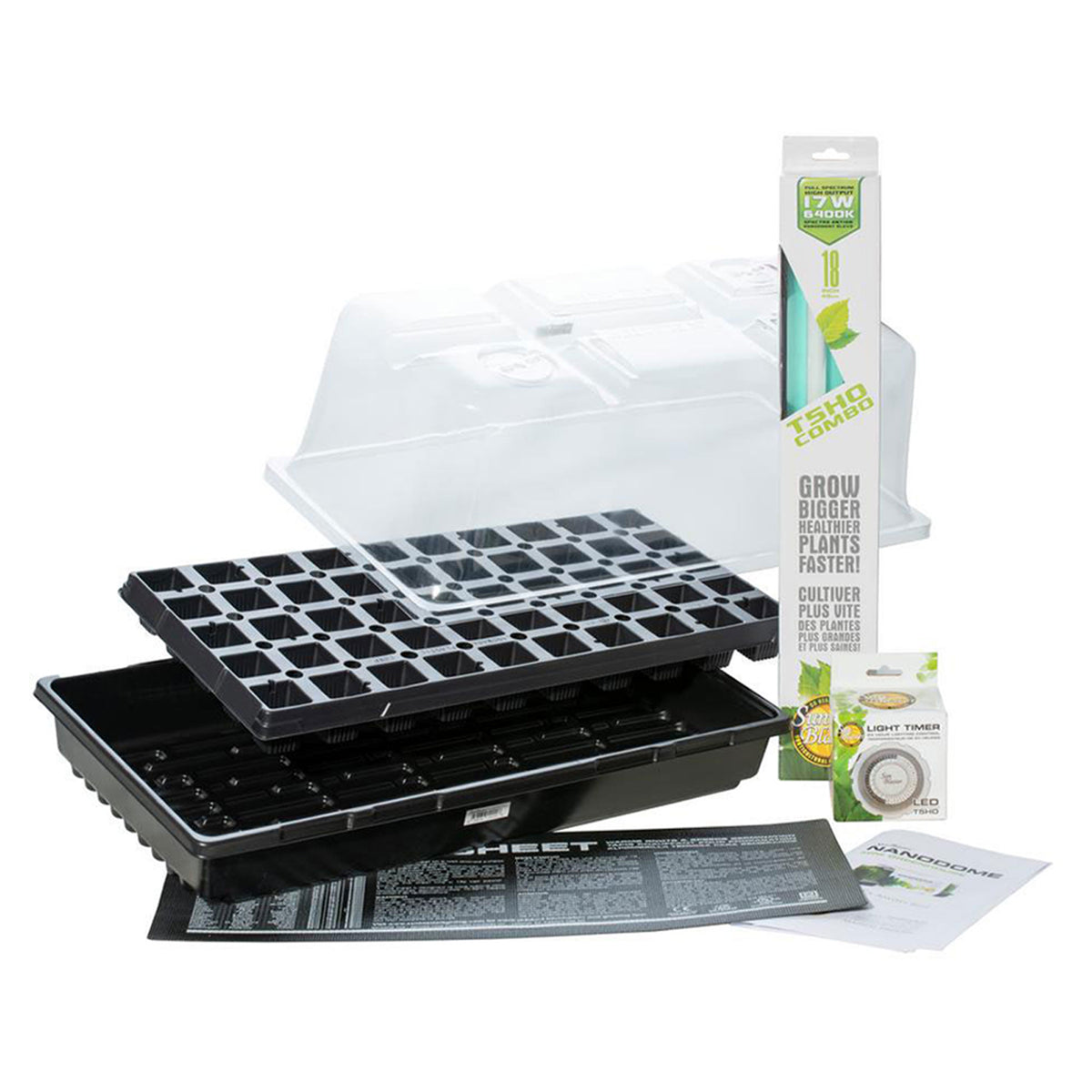 SunBlaster SL1611206 Grow Up Beginners Propagation Kit and Potting Soil Mix Set