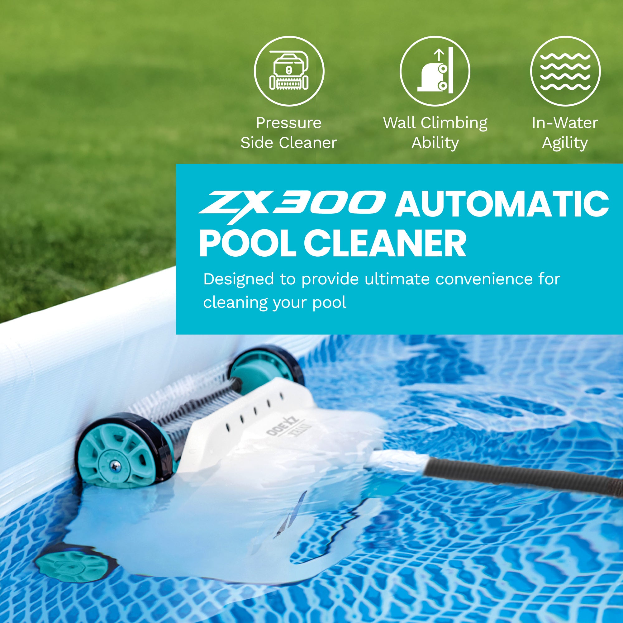 Intex 700 Gal Per Hour Automatic Pool Cleaner Robot Vacuum w/ 21 Ft Hose (Used) - VMInnovations