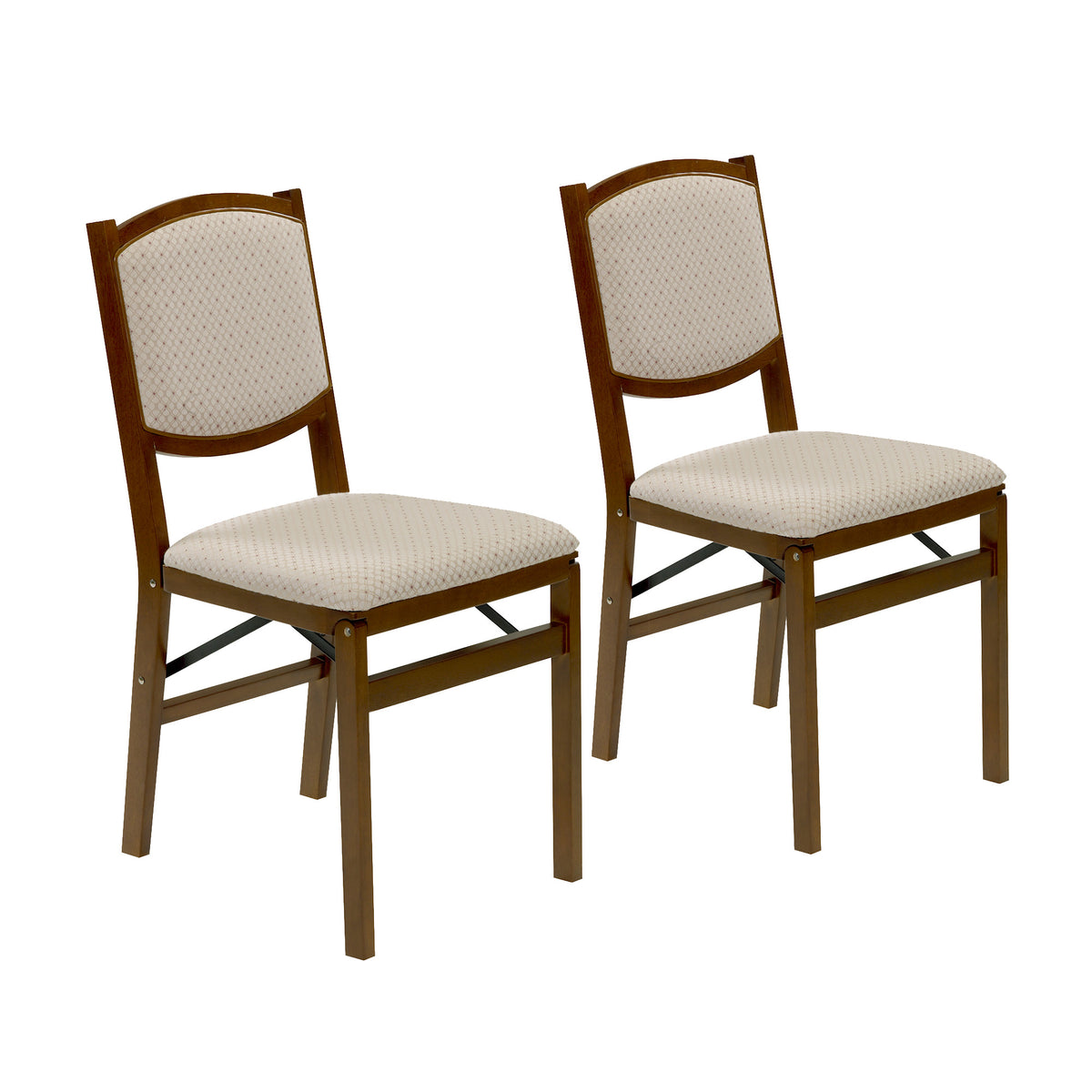 Stakmore Contemporary Upholstered Back Fruitwood Folding Dining Chair (2 Pack) - VMInnovations