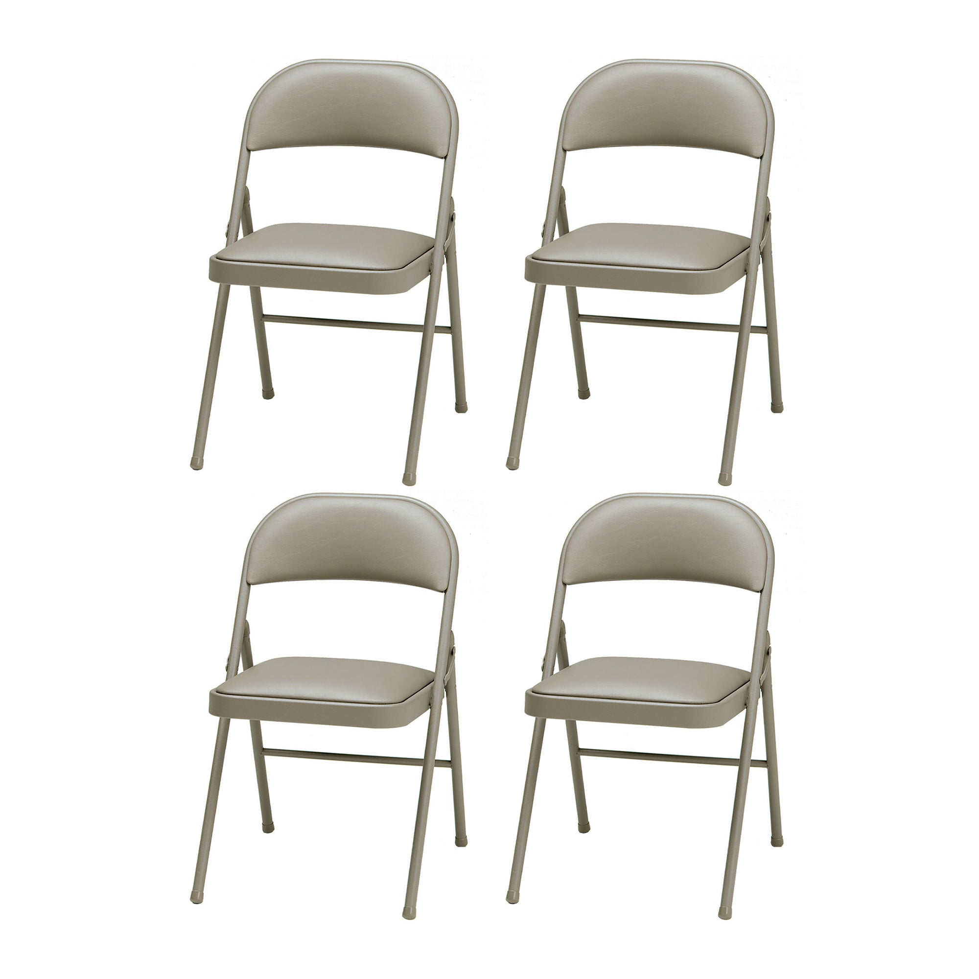 MECO Sudden Comfort Deluxe Chicory Lace Vinyl Padded Folding Chair, (Set of 4) - VMInnovations
