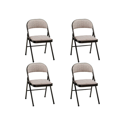 MECO 4-Pack Motif Fabric Padded Folding Chairs with 16x16 Inch Seat (Open Box)