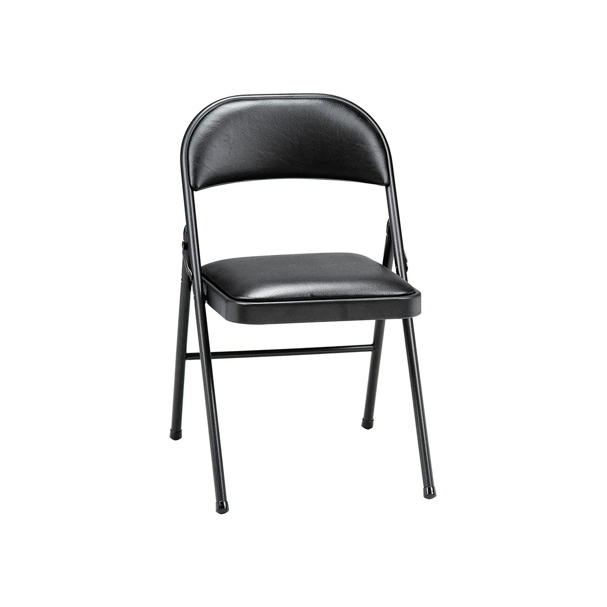 MECO 4-Pack of Deluxe Vinyl Padded Folding Chairs w/16'x16' Seat ,BLK(For Parts)