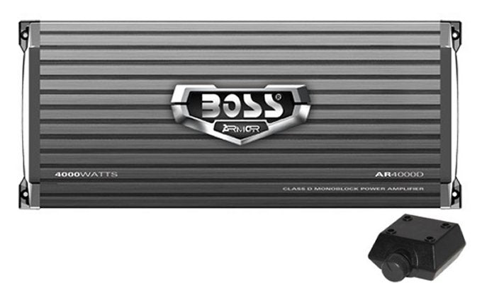Boss AR4000D Armor 4000W Monoblock Class D Car Audio Amp + Remote (4 Pack)