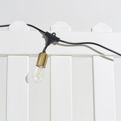 Brightech Glow Heavy Duty LED Waterproof Outdoor 15 Bulb String Lights, 48 Feet