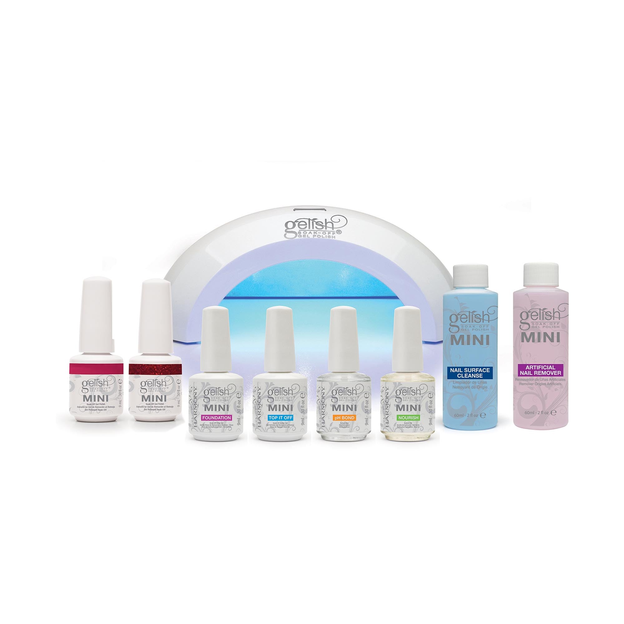 Gelish Mini Full Package Kit and Mini Sassy Intergalactic Glam Nail Polish Set