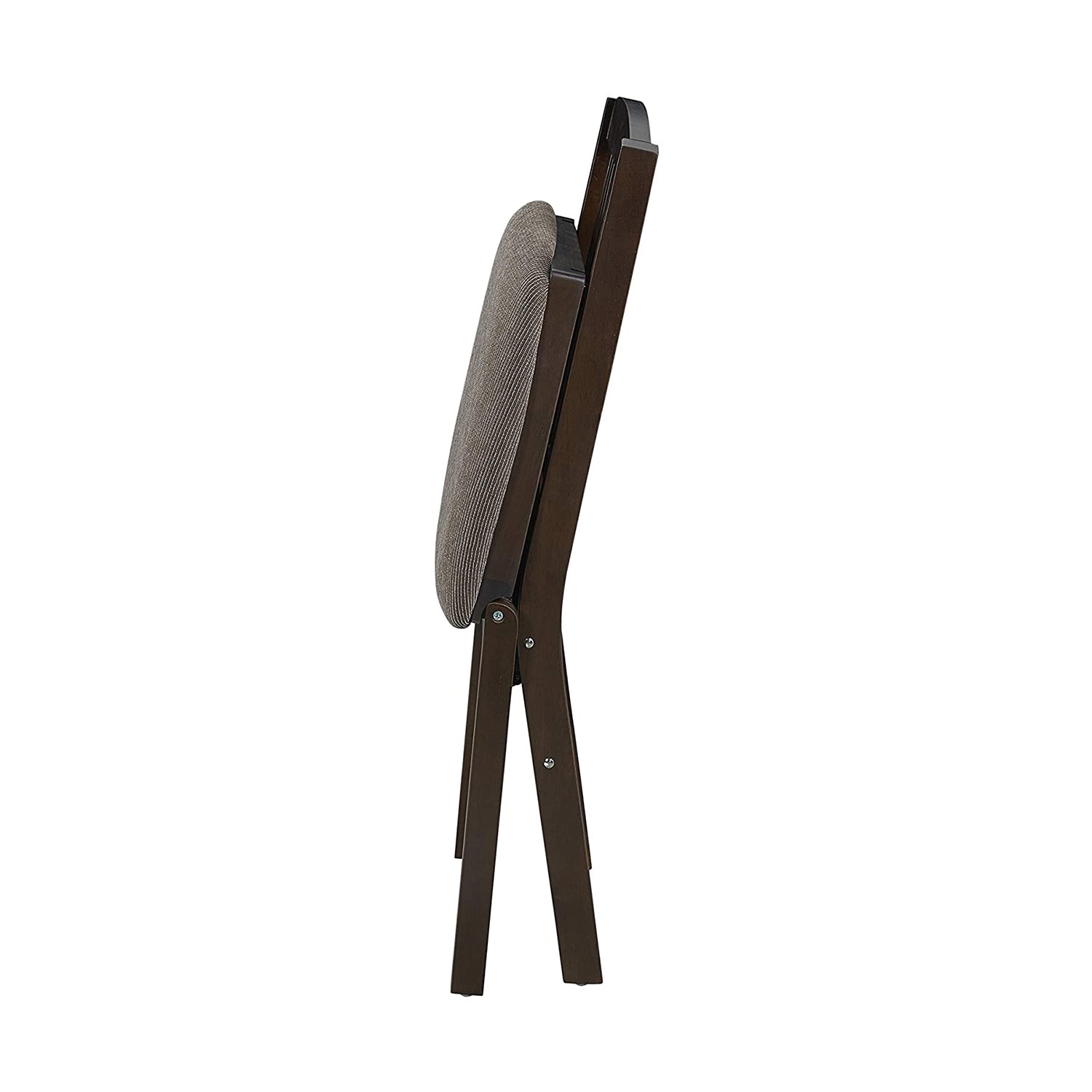 MECO Stakmore Upholstered Seat Folding Chair Set, Espresso (2 Pack) (Open Box) - VMInnovations