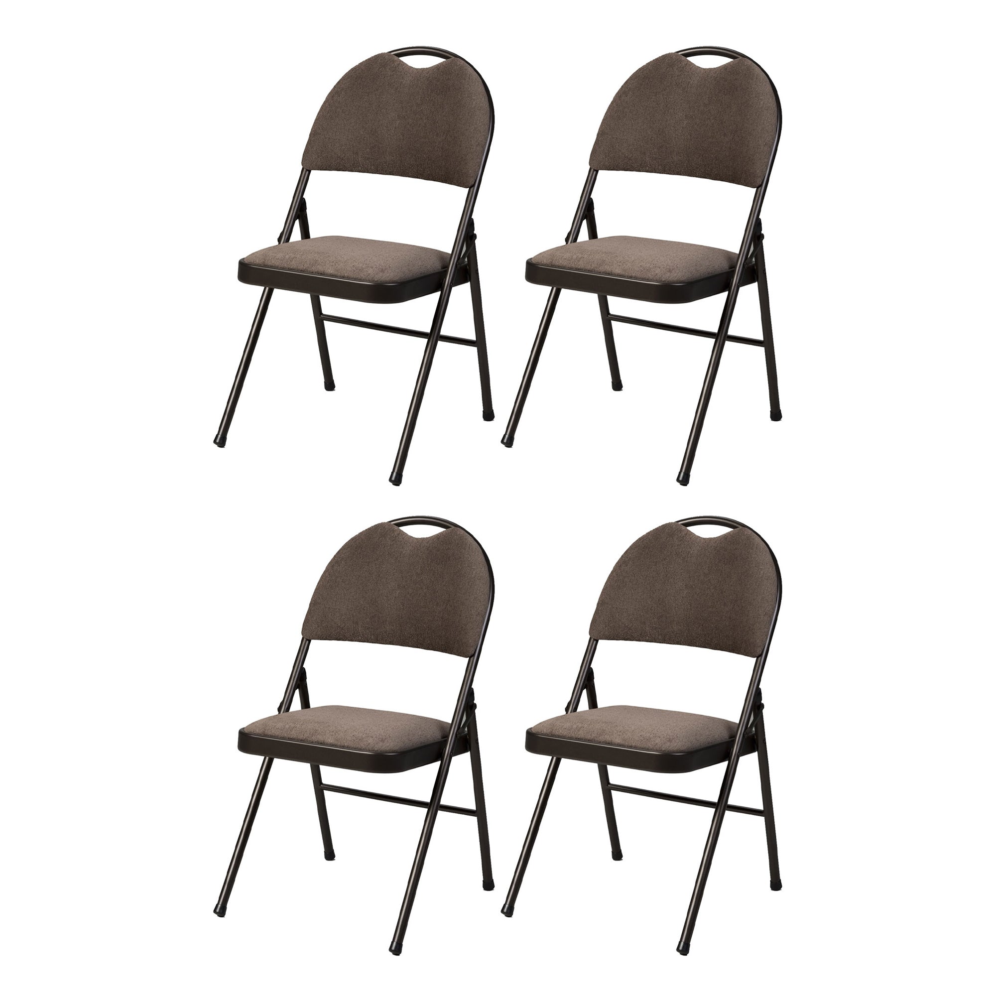 MECO Sudden Comfort Corrin Fabric Double Pad High Back Folding Chair, (Set of 4) - VMInnovations