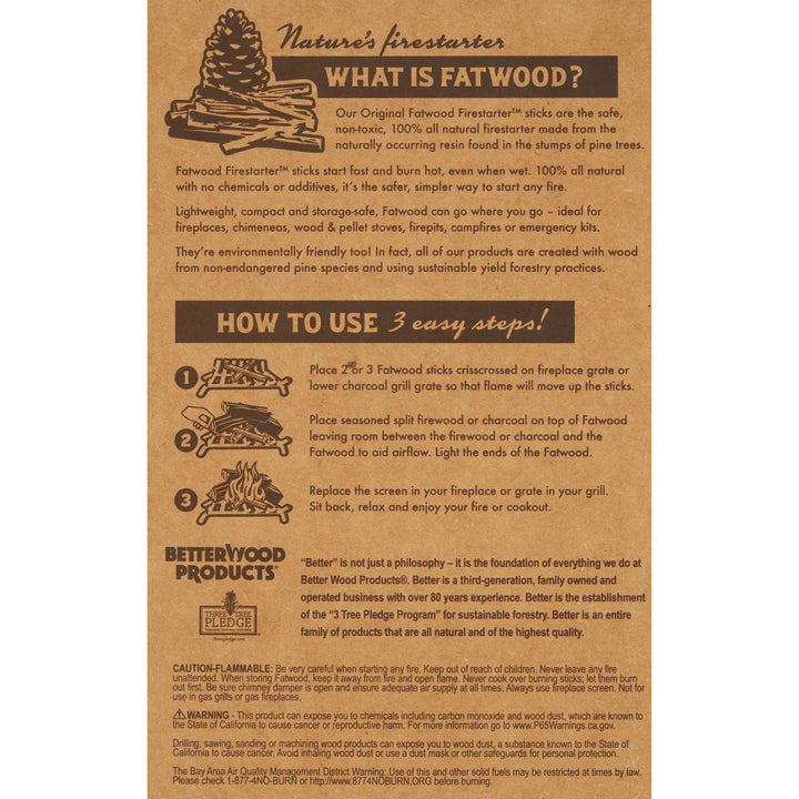 Better Wood Products Protect the Parks Series Fatwood Firestarter Crate, Glacier - VMInnovations