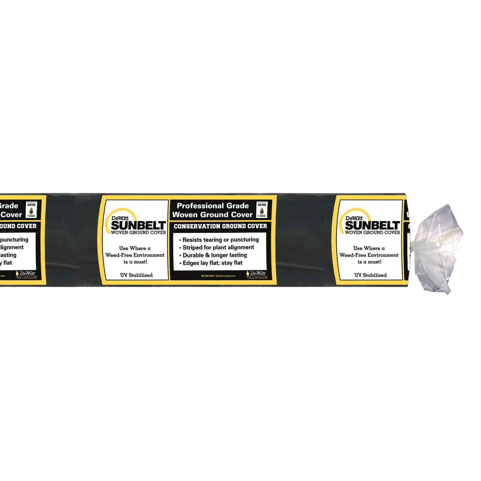DeWitt Sunbelt 3' Wide Weed Barrier Landscape Fabric Ground Cover, 300' (5 Pack) - VMInnovations