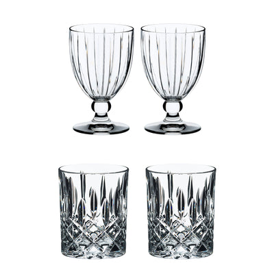 Riedel Sunshine Glasses (2 Pack) & Spey Tumbler Crystal Whiskey Glasses (2 Pack)