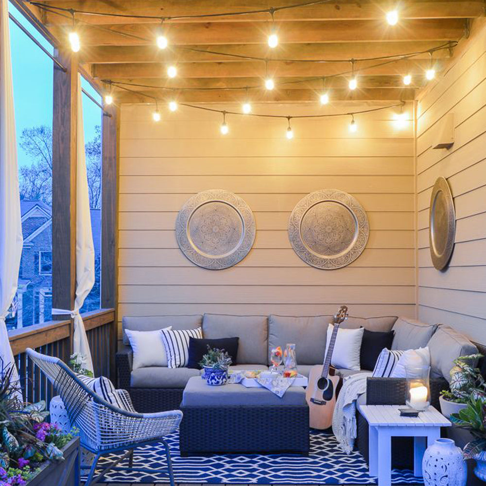 Brightech Ambience Edison White LED Waterproof String Lights, 48 Ft. (Open Box) - VMInnovations