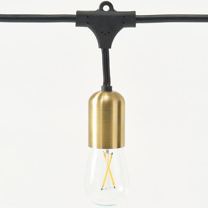 Brightech Glow Heavy Duty LED Waterproof Outdoor 15 Bulb String Lights, 48 Feet
