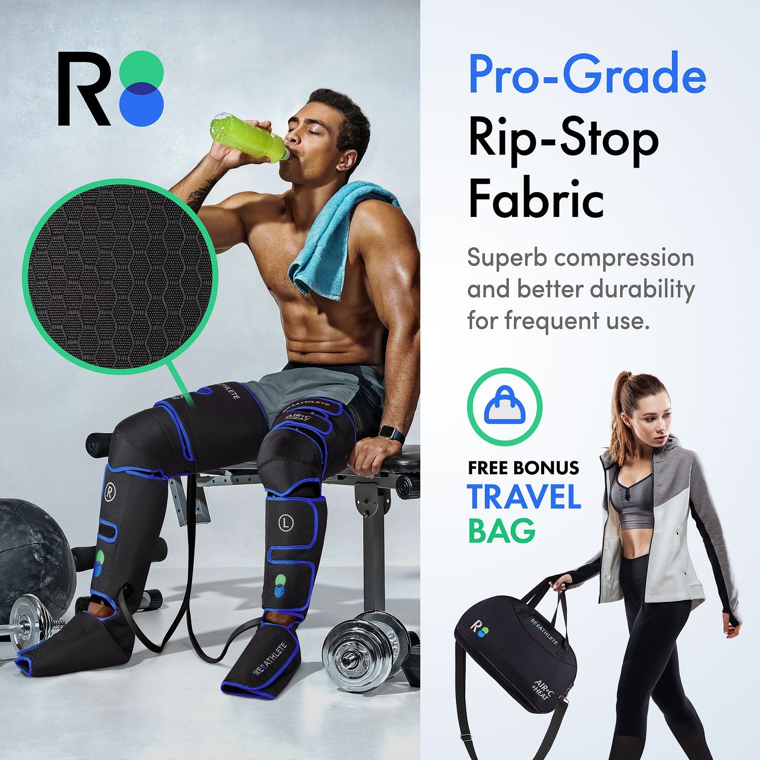 REATHLETE Leg Foot Athlete Compression Heating Pad Massager Boots (Used) - VMInnovations