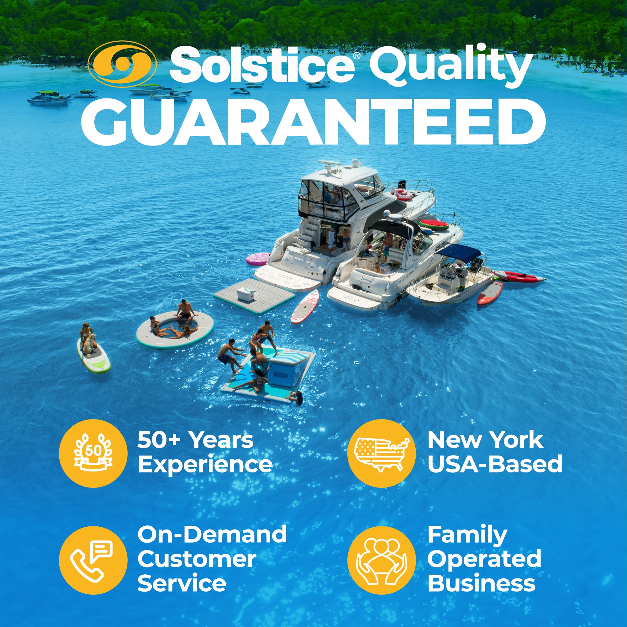 SOLSTICE ORIGINAL Inflatable Dock Float 6' Water Mat with Mesh Swim Lounge(Used)