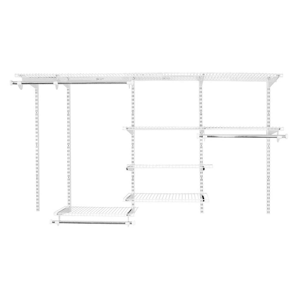 Rubbermaid FastTrack 4 to 8' & 6 to 10’ Wire Closet Configuration Storage Bundle