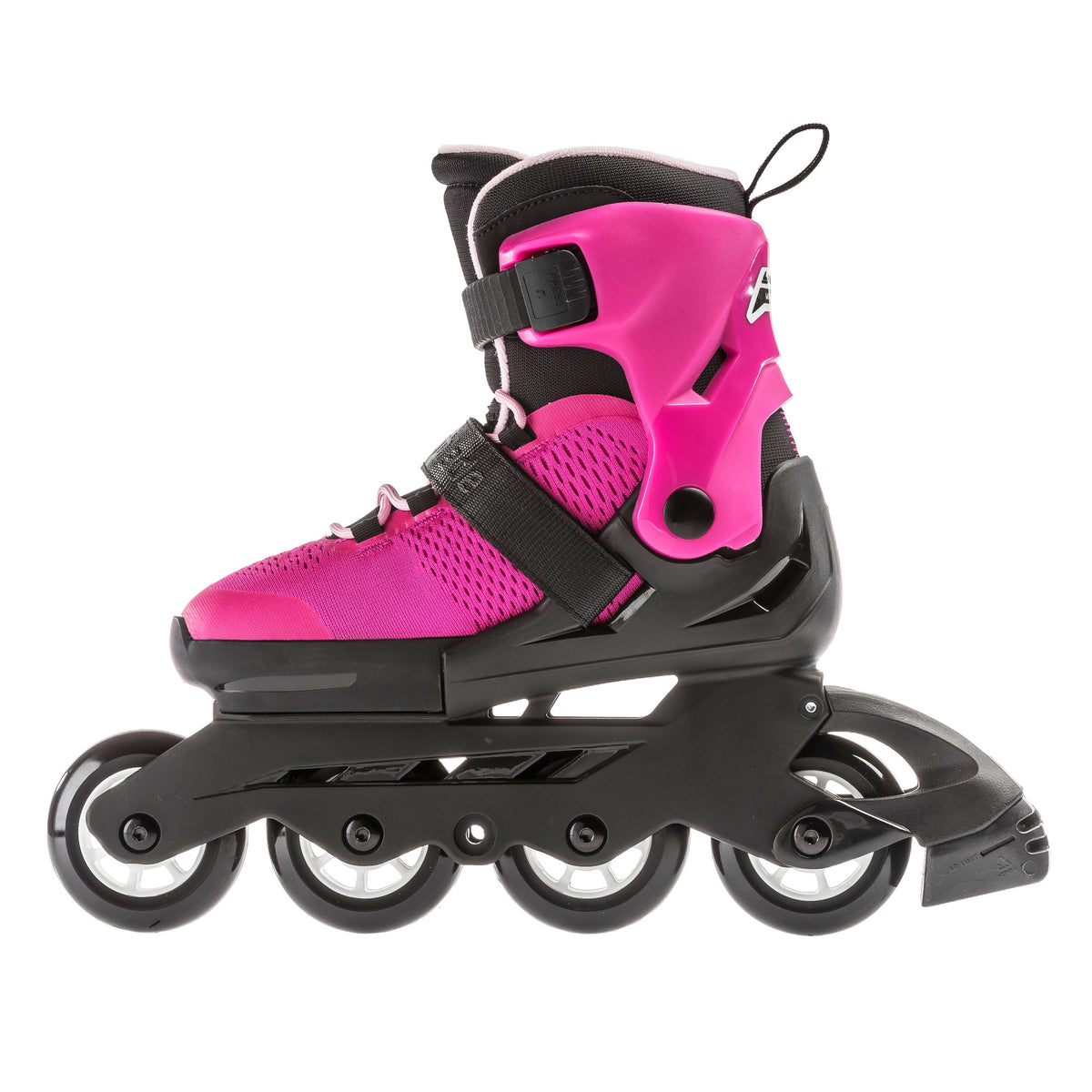 Rollerblade USA Microblade Girls Adjustable Fitness Inline Skate Size 5, Pink