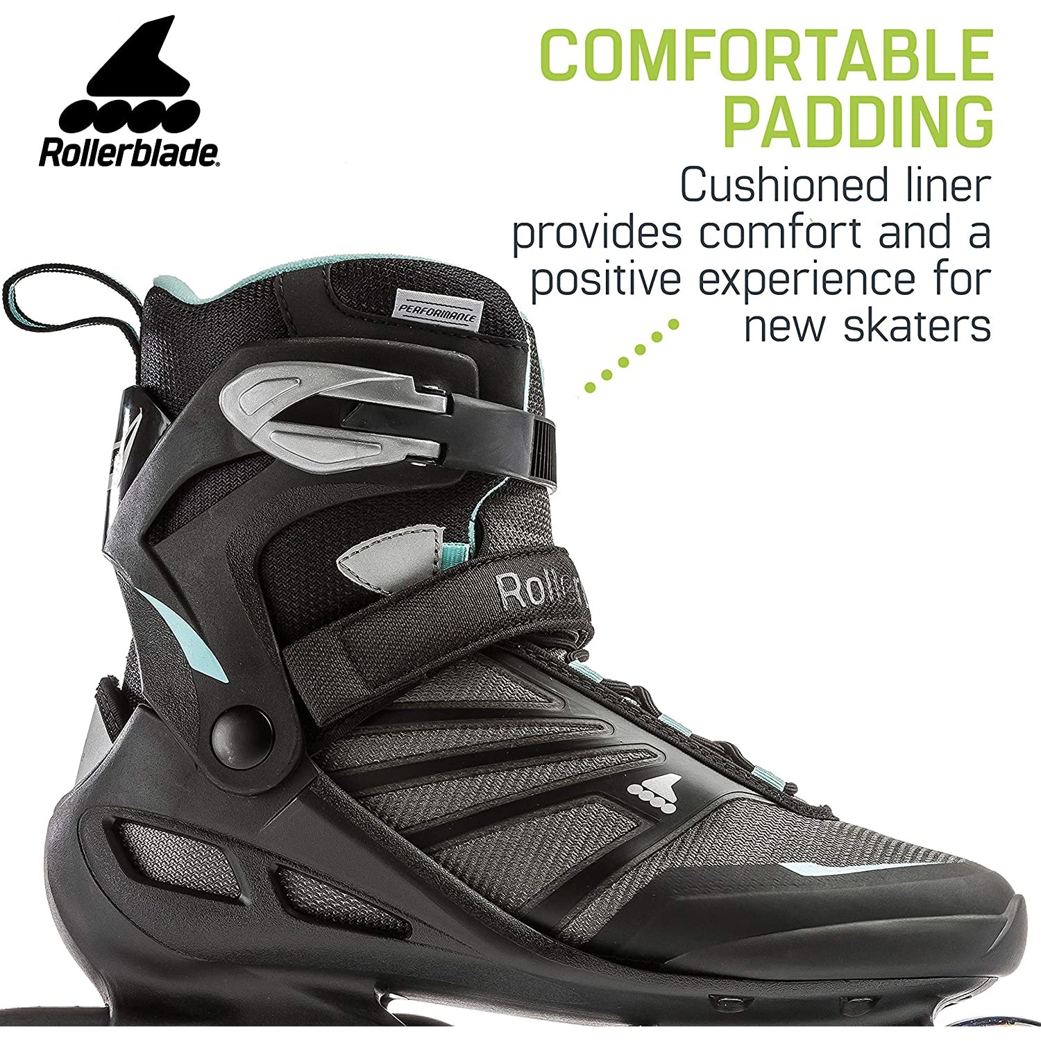Rollerblade Zetrablade Women's Adult Inline Skate Size 7, Black (For Parts)