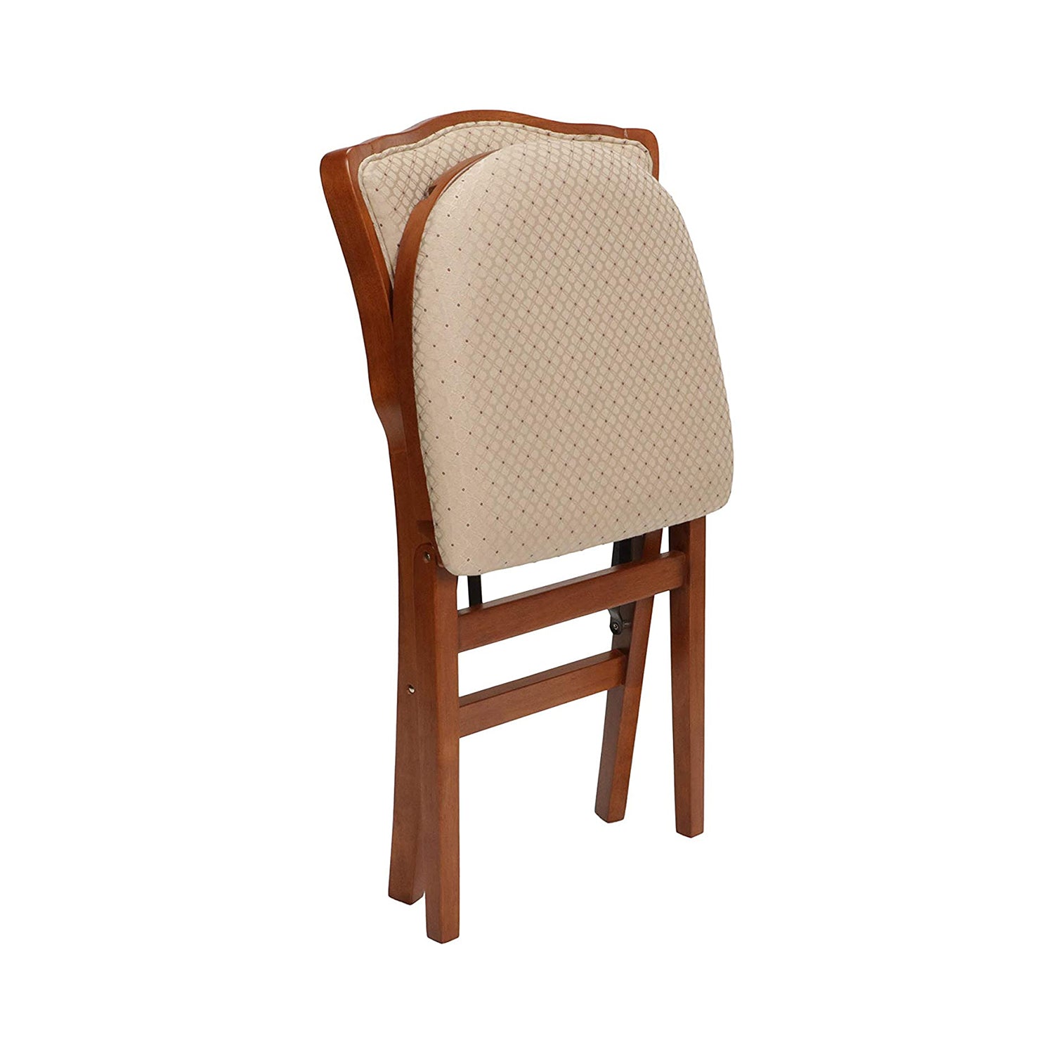 MECO Stakmore French Fabric Upholstered Seat Folding Chair Set (2 Pack) (Used) - VMInnovations