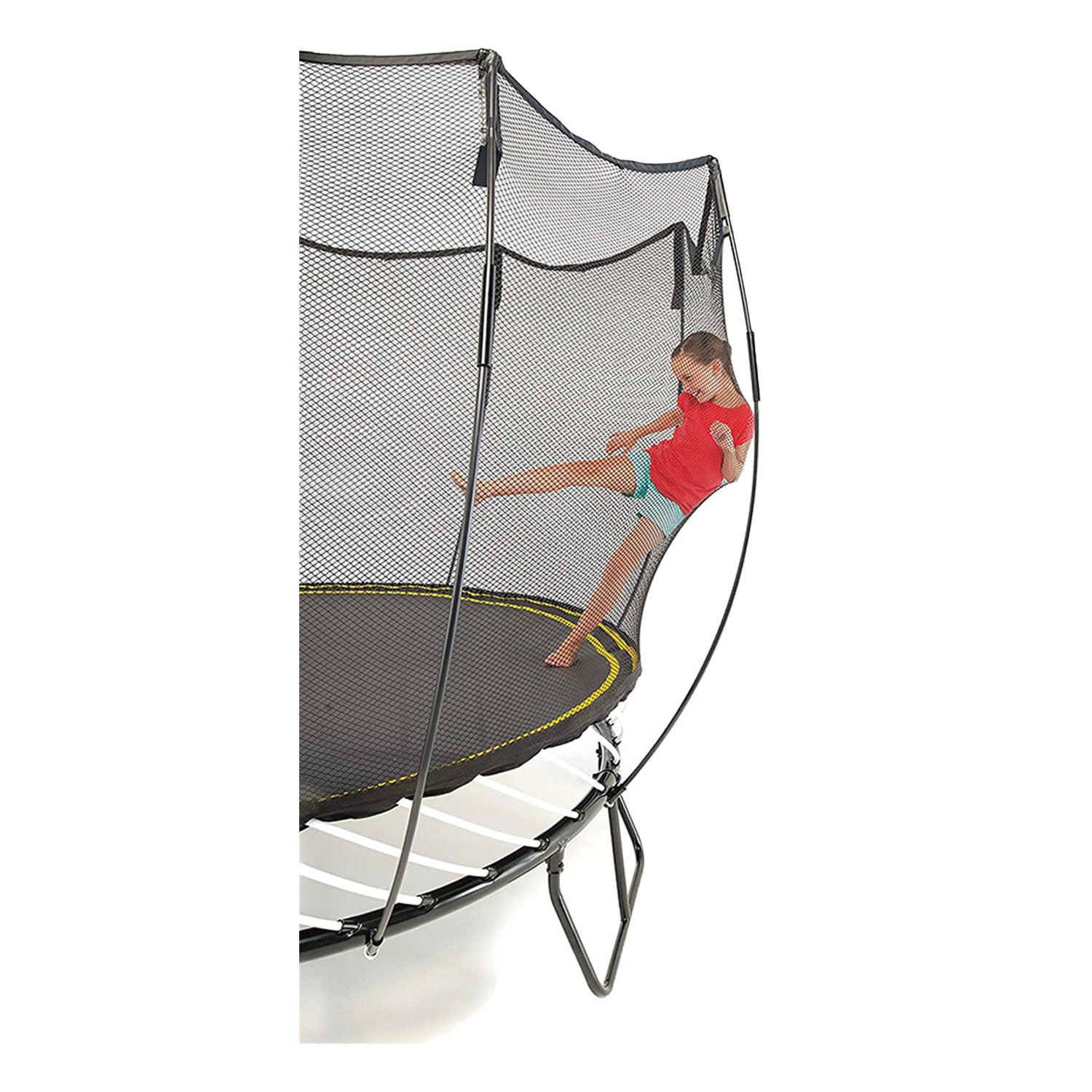 Springfree Outdoor 8 x 13 Ft Trampoline, Enclosure, Hoop Game, and Step Ladder