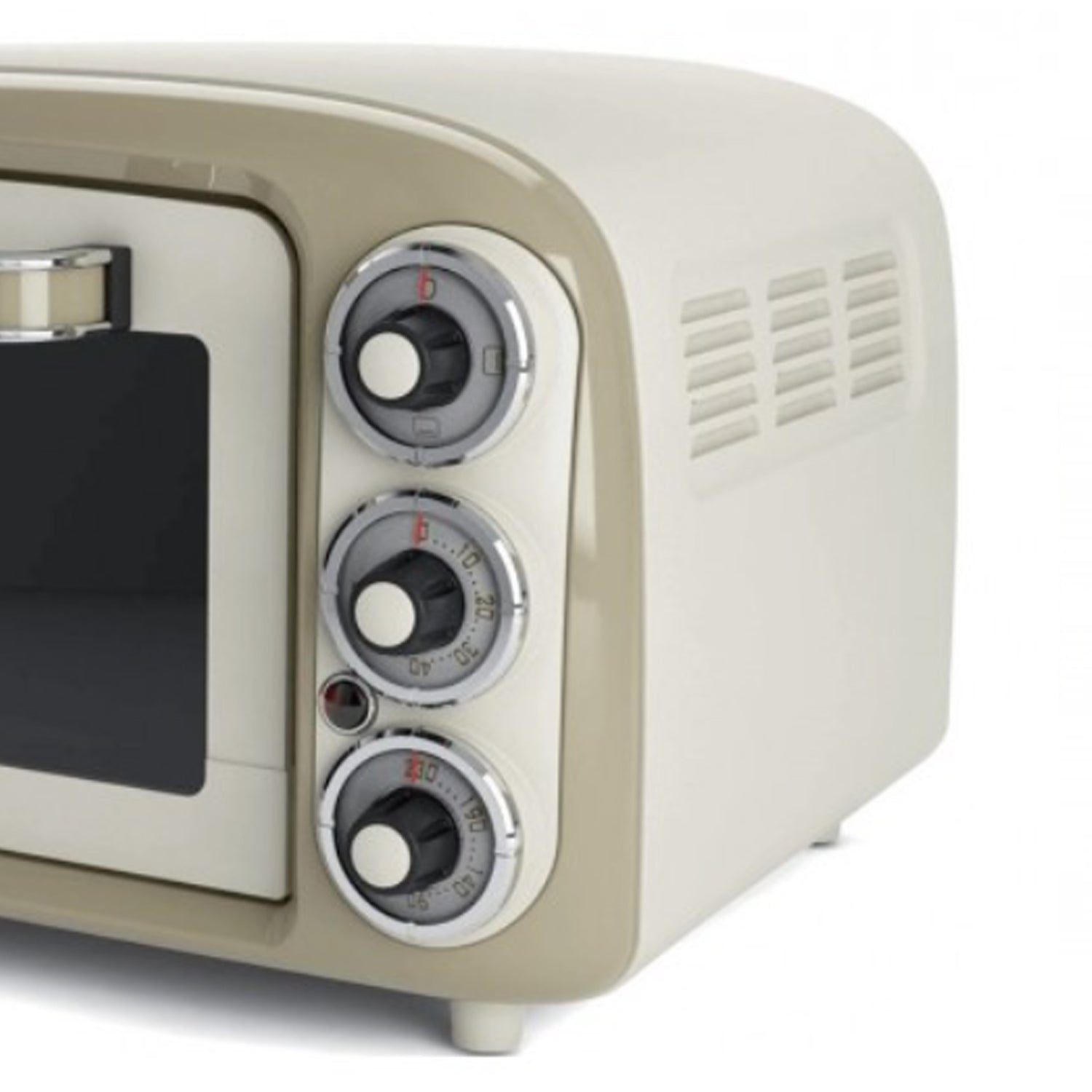 Ariete Vintage 1380W 18 Liter Electric Kitchen Countertop Toaster Oven, Beige