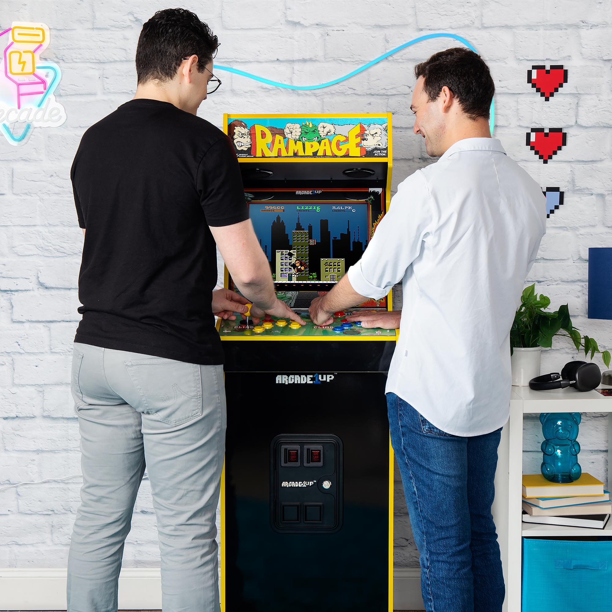 Arcade1Up Rampage, Joust Deluxe Arcade Machine with 14 Classic Midway Games