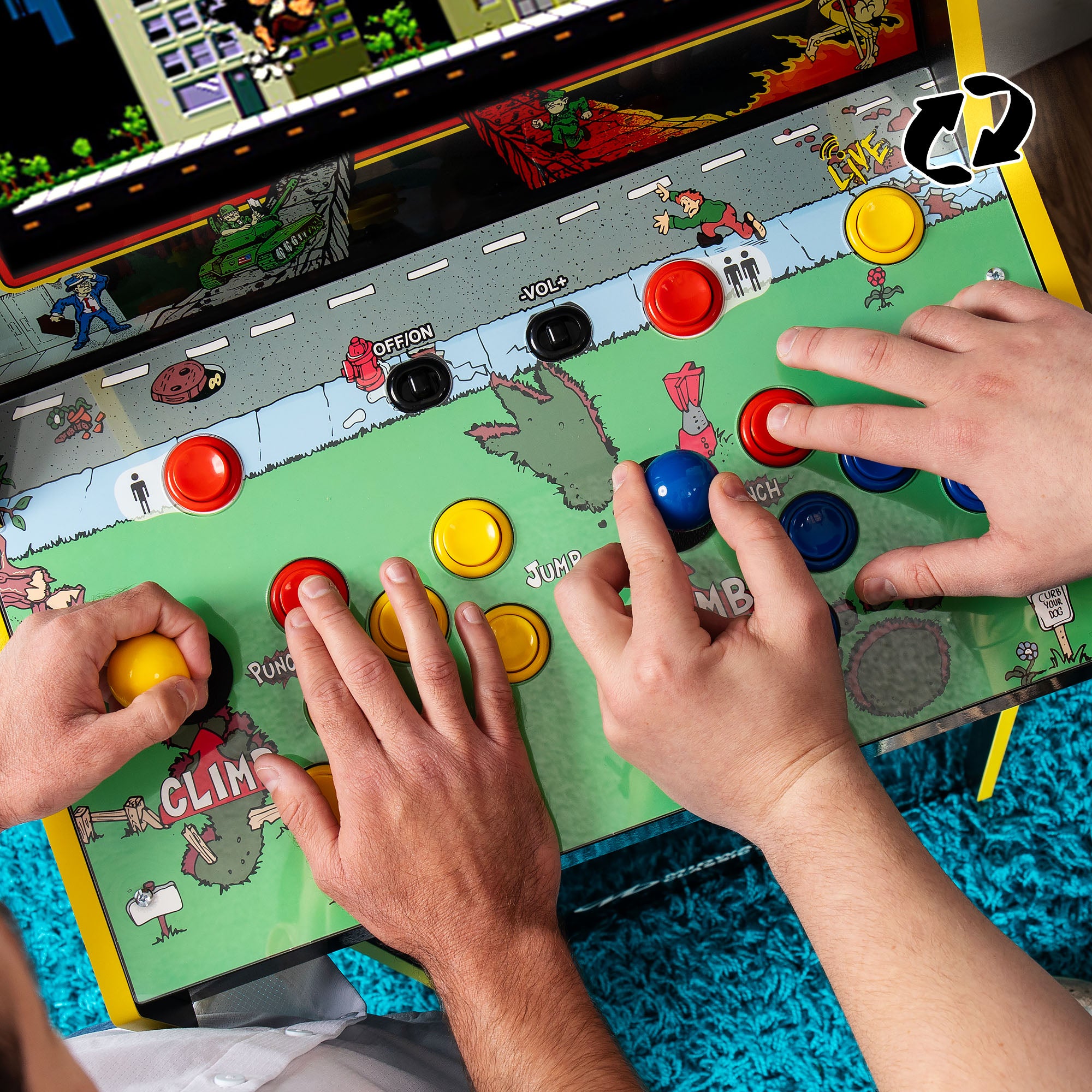 Arcade1Up Rampage, Joust Deluxe Arcade Machine with 14 Classic Midway Games
