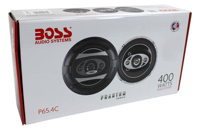 2) NEW BOSS AUDIO 6.5" 4-Way 400W Car Coaxial Speakers Stereo (Refurbished)