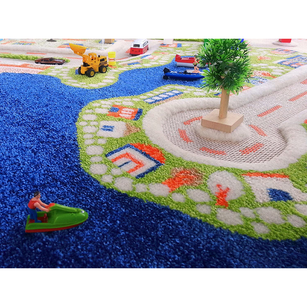 IVI 3D Play Carpets 71 x 52.5-inch Mini City Educational Toddler Mat Rug, Large - VMInnovations