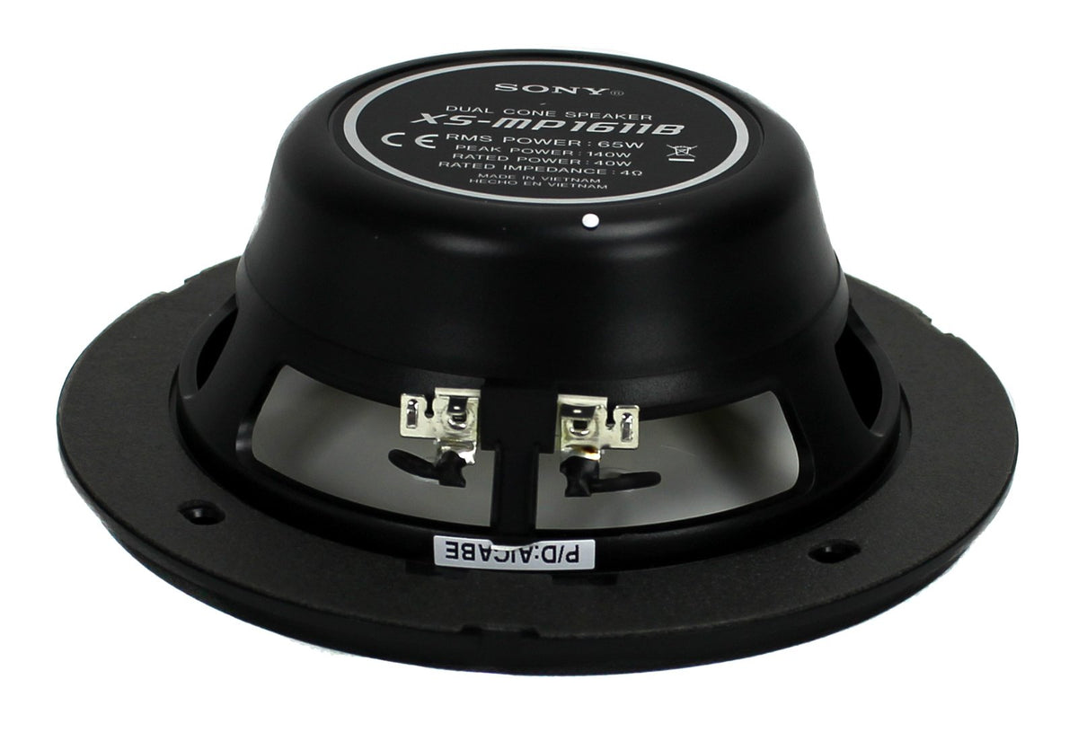 Sony XS-MP1611B 6.5" 140 Watt Dual Cone ATV/UTV Marine Stereo Speakers (8 Pack)