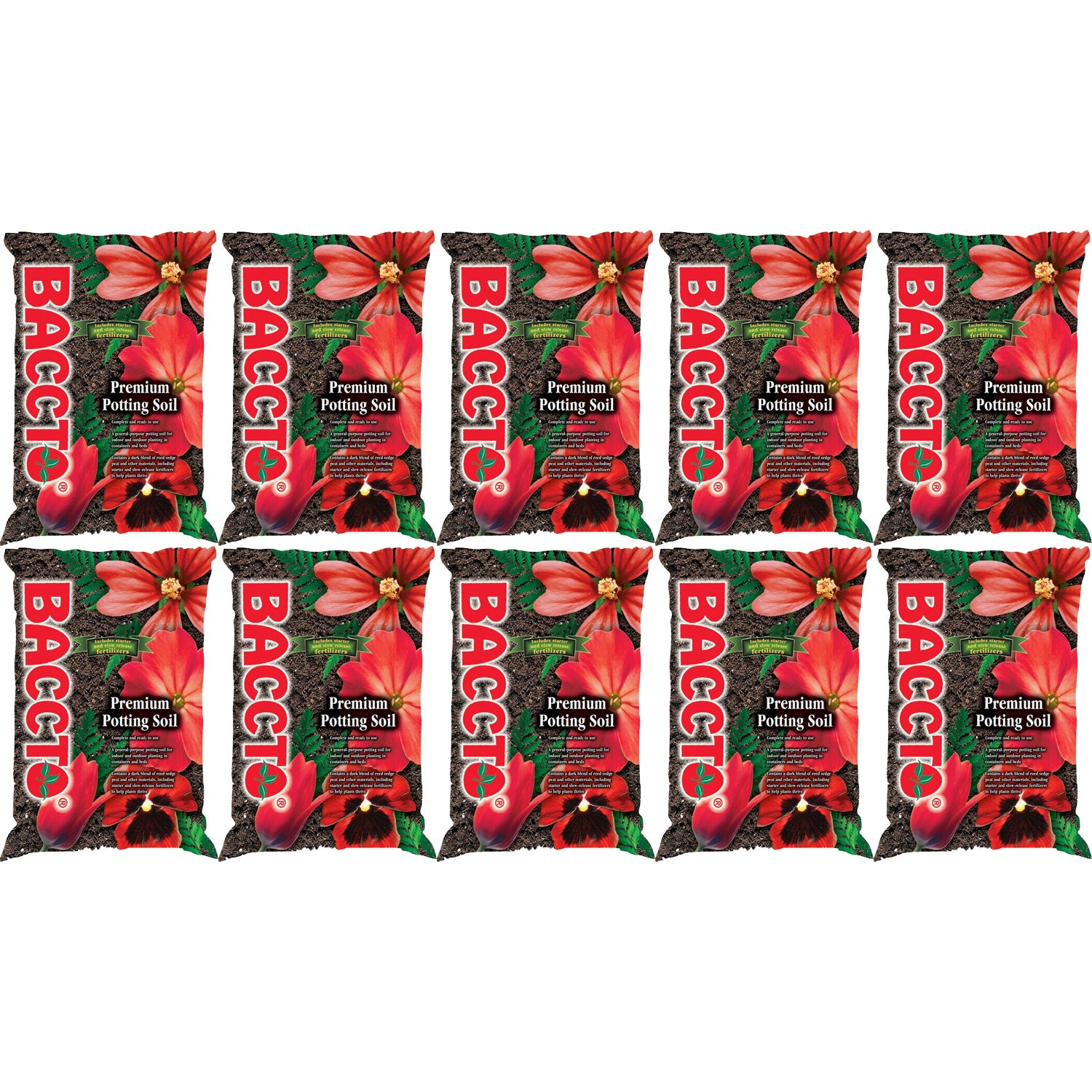 Michigan Peat All Purpose Potting Soil w Perlite Fertilizer, 50 lb (10 Pack) - VMInnovations