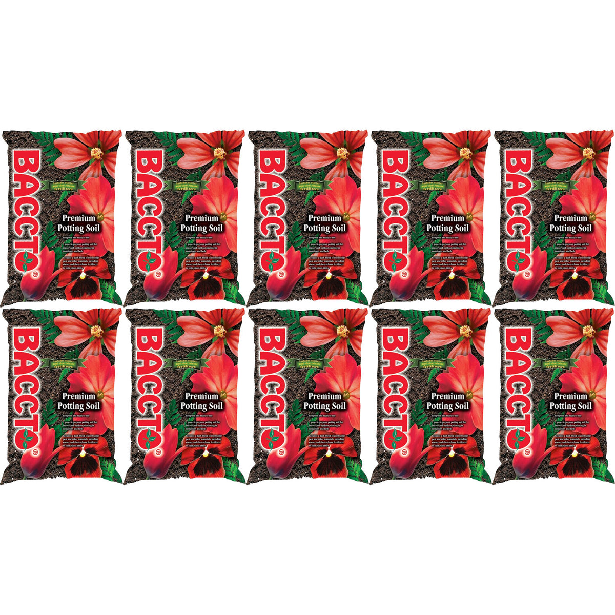 Michigan Peat All Purpose Potting Soil w Perlite Fertilizer, 50 lb (10 Pack)