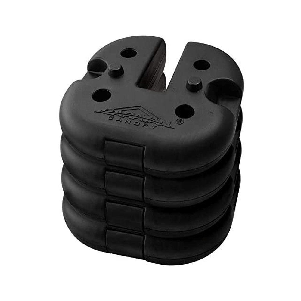 Caravan Canopy Rubber 6 Pound Cement Canopy Weight Plate, Set of 4 (2 Pack) - VMInnovations
