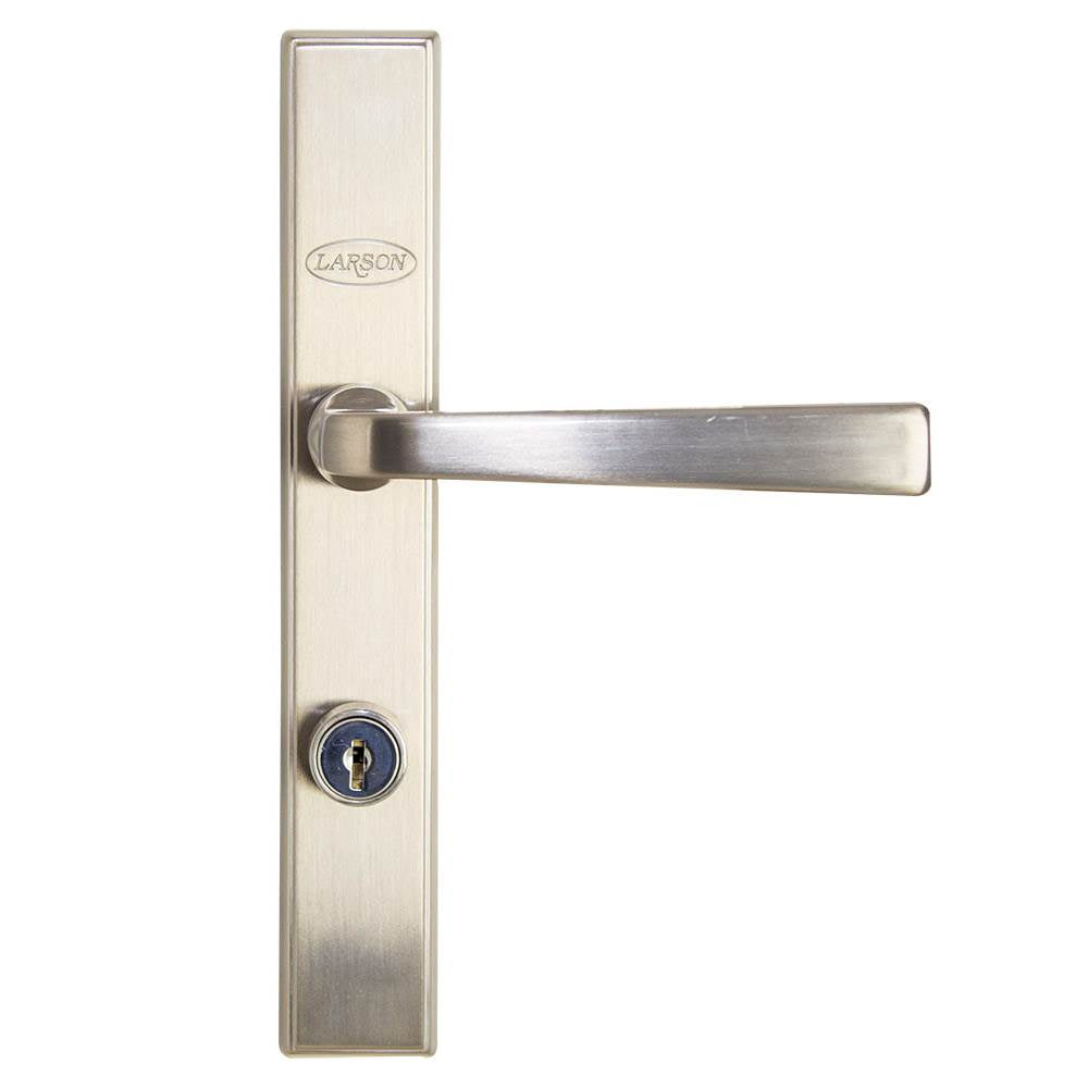Larson EasyHang Fullview Low-E Left Hinge 36" White Storm Door & Nickle Handle