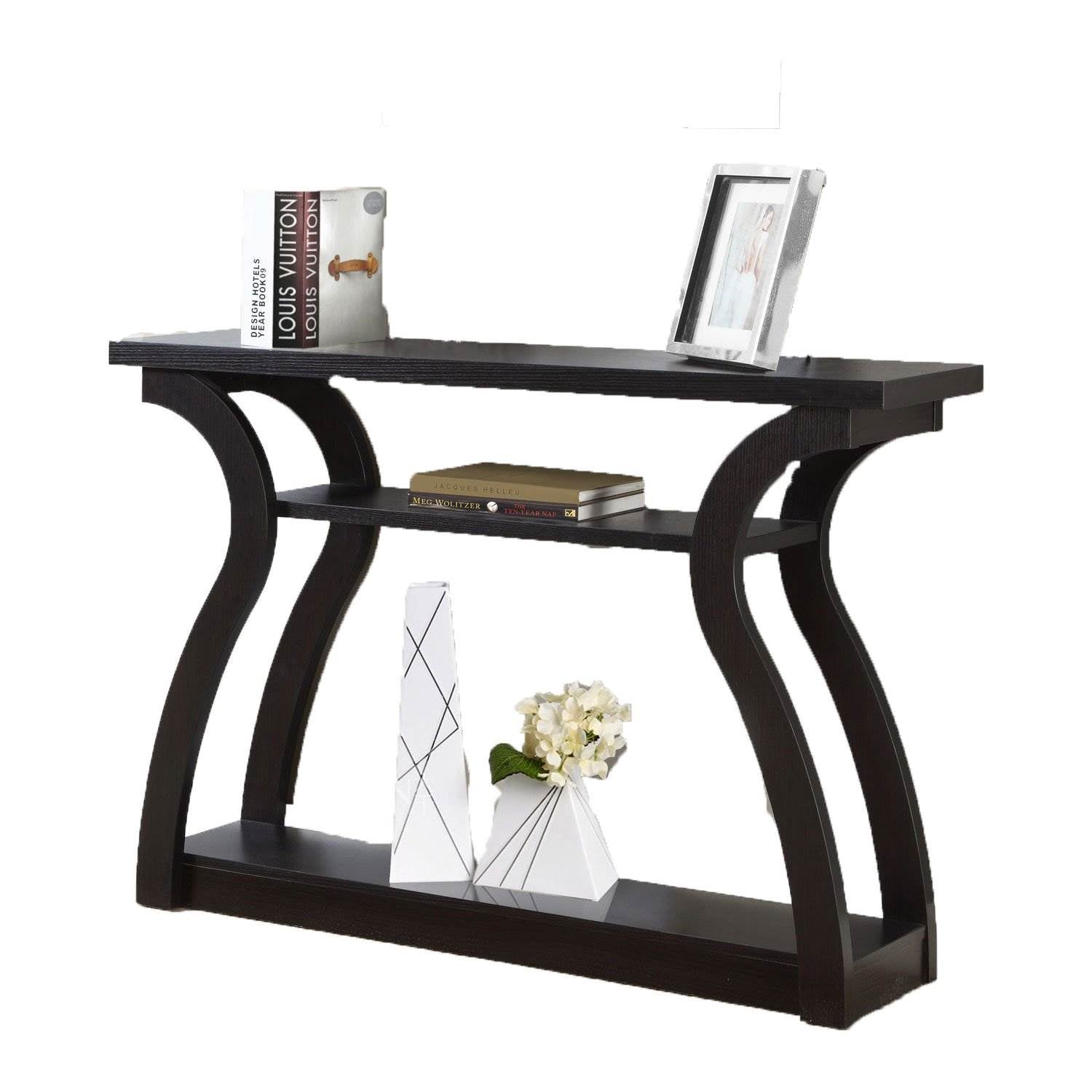 Monarch Specialties 47" Long Decor Cappuccino Hall Console Accent Table(Damaged)