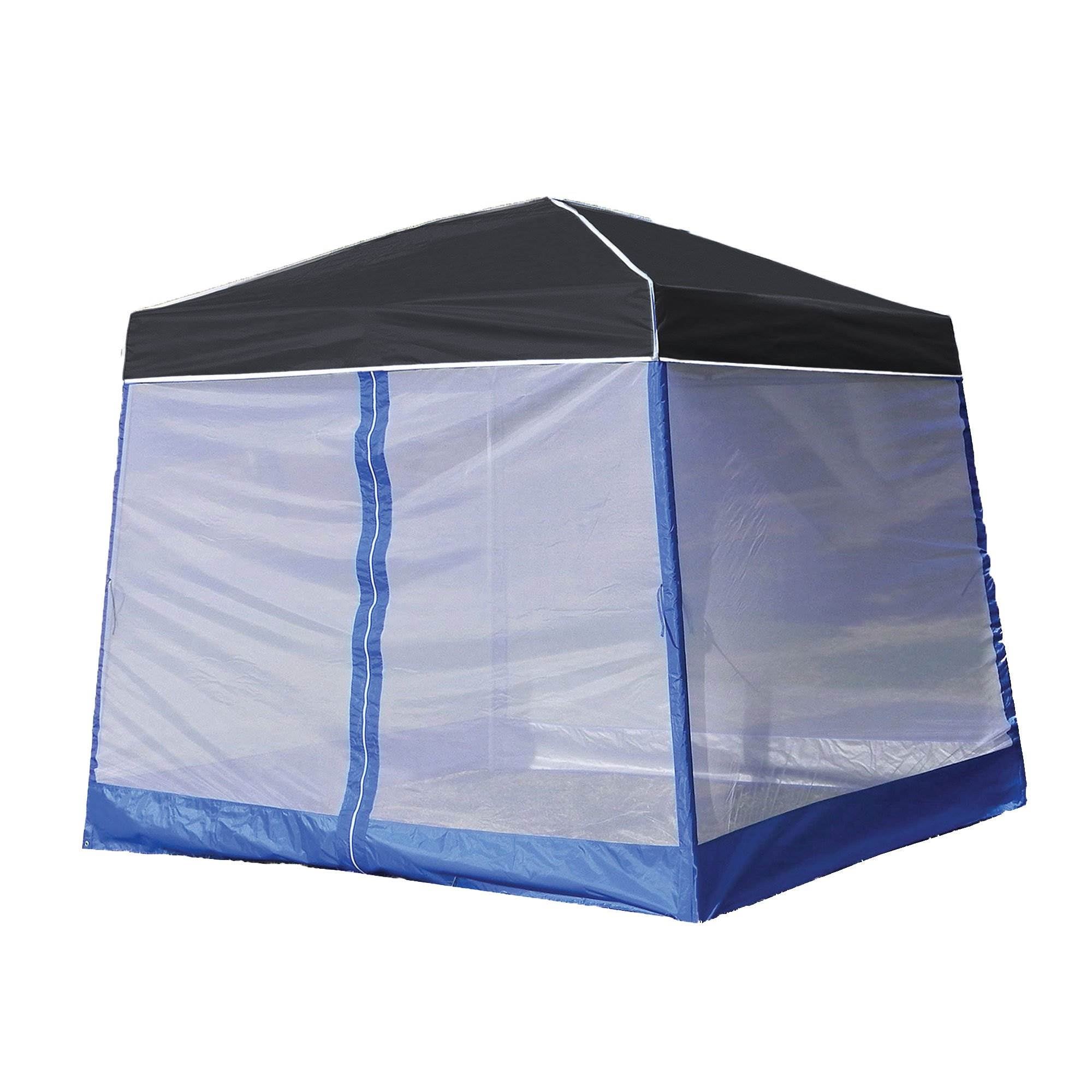 Z Shade 10' x 10' Outdoor Portable Black Canopy Tent + Screen Shelter Attachment