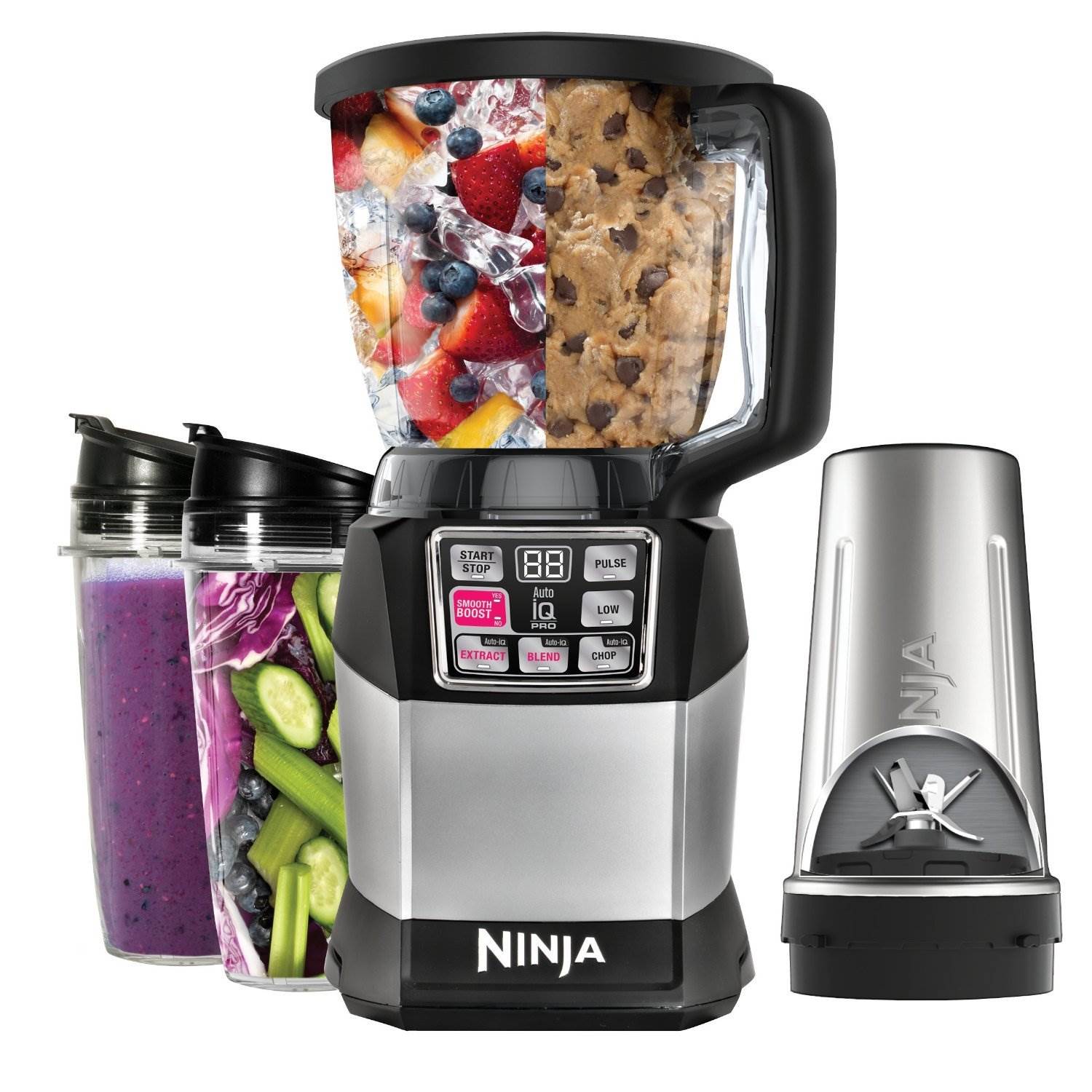 Ninja Auto-IQ Nutri Ninja 40 Oz Blender System + Healthy Blended Drink Handbook