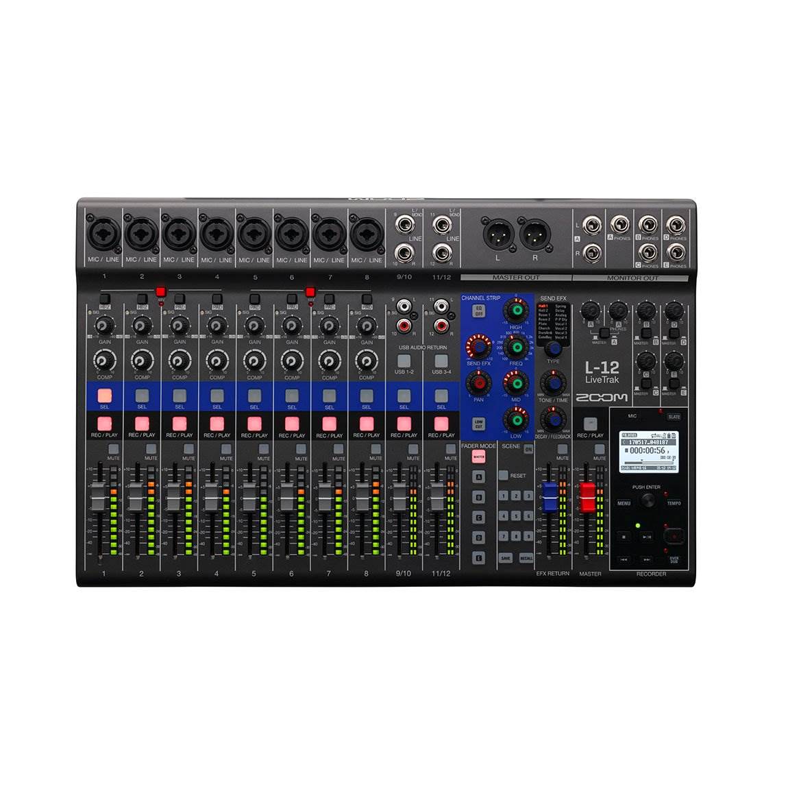Zoom LiveTrak 12 Channel Professional Digital Mixer Recorder Set and Microphone