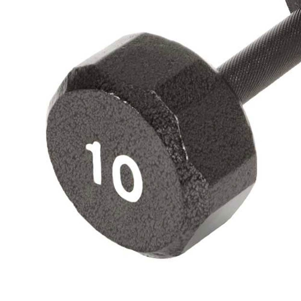 Marcy Pro TSA Hex 10 Pound Iron Home Gym Free Weight Dumbbells, Black (2 Pack)